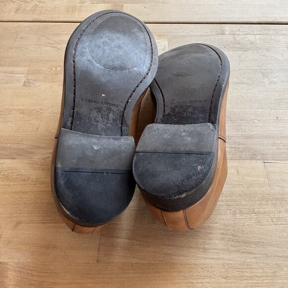 Banana Republic men size 11 M Brown leather lace up oxford dress shoes - Picture 9 of 12